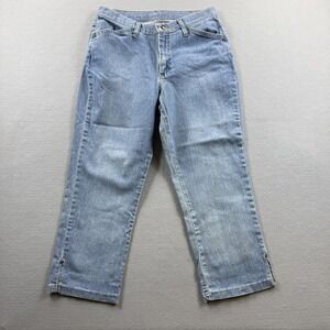 Riders By Lee Capri‎ Jeans Womens 12M Blue Light Wash Relaxed Stretch 31x24